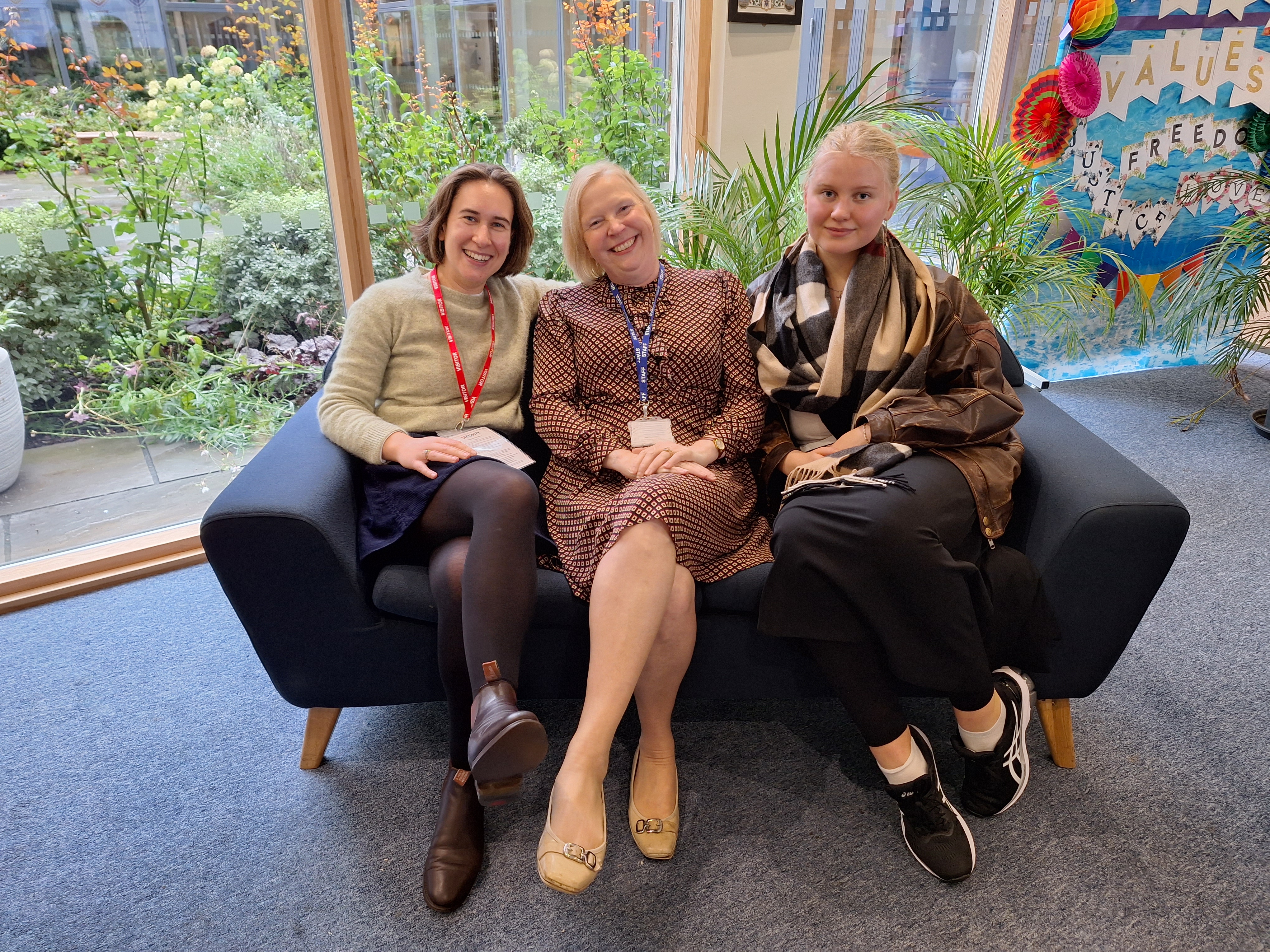 Charlotte Avery sat in reception